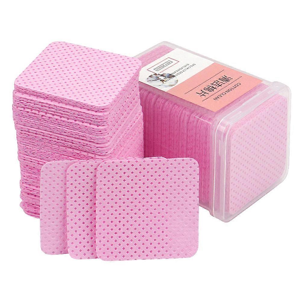 Glue Cleansing Pad Eyelash Glue Wipers Vacation Pink 4.80X4.80X0.10cm Non-Woven Fabric Prevent Clogging 400Pcs