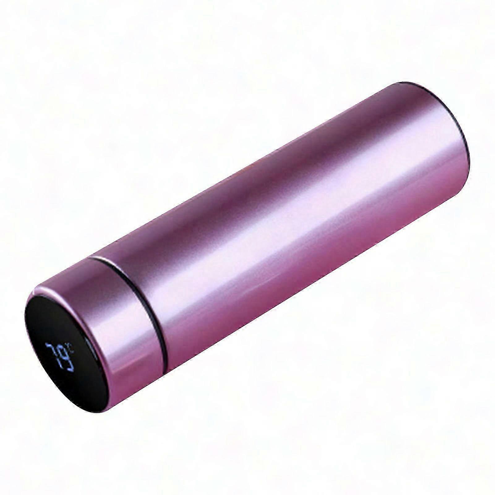 Insulated 500ml Stainless Steel Water Bottle with Silicone Bottom for Daily Use - Pink