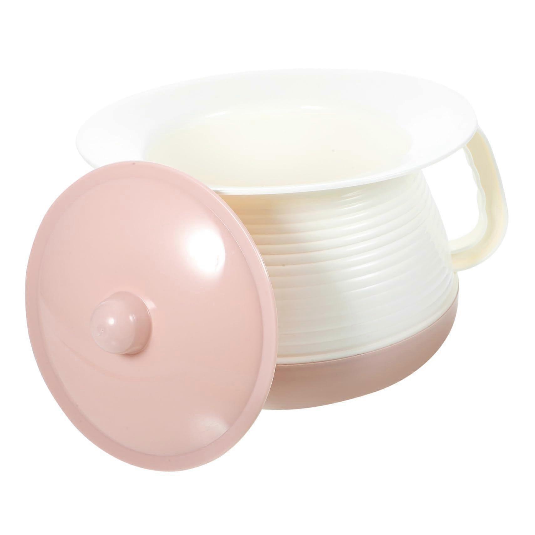Adult Handheld Potty, Portable Night Potty with Lid, Bed Pan, Gentle for OntheGo Use