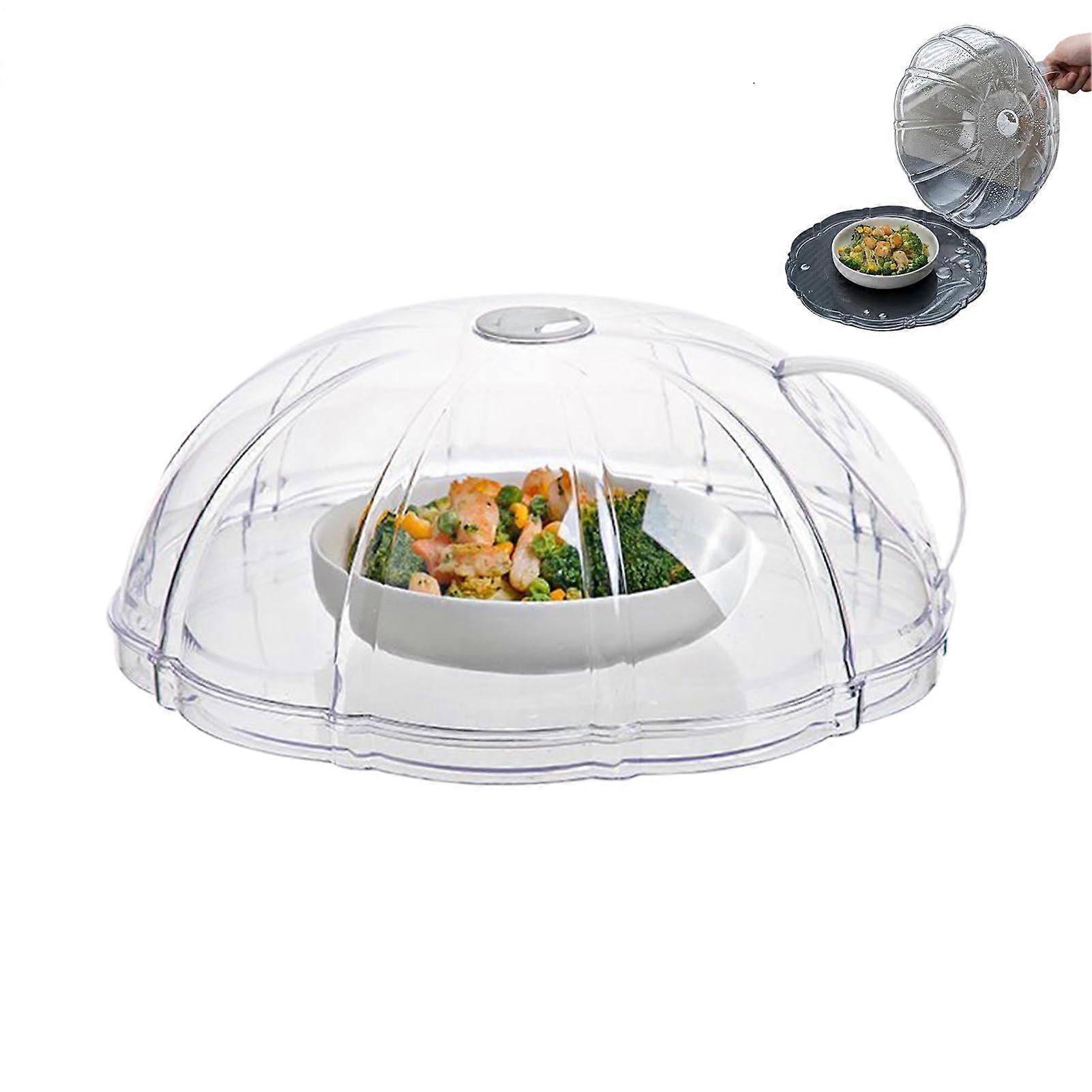 Microwave Cover For Food, Plate Cover For Oven, Anti-Splatter Shield With Handle And Frame