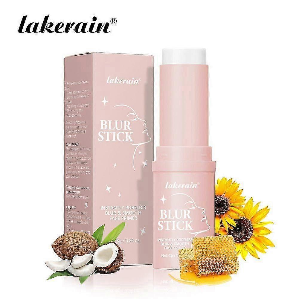 Blur Stick Primer, Pore Minimizing & Mattifying Stick | Blurring Makeup Face Primer, Transparent Oil-Control Stick to Absorb Shine, Smooth Fine Lines