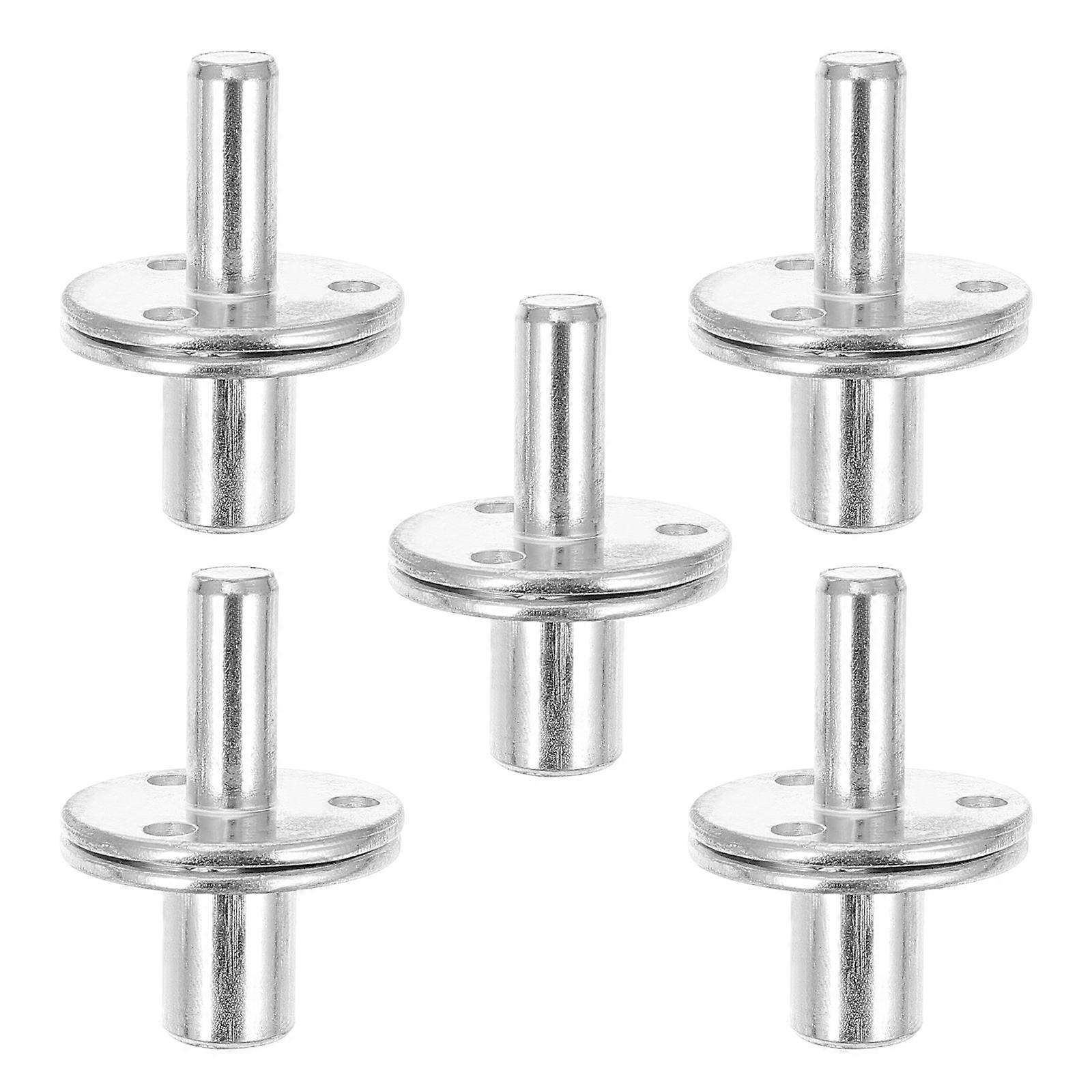 Bed Column Connector Set For Home Improvement And Furniture Assembly 5 Sets Silver Iron Threaded Fastening Hardware