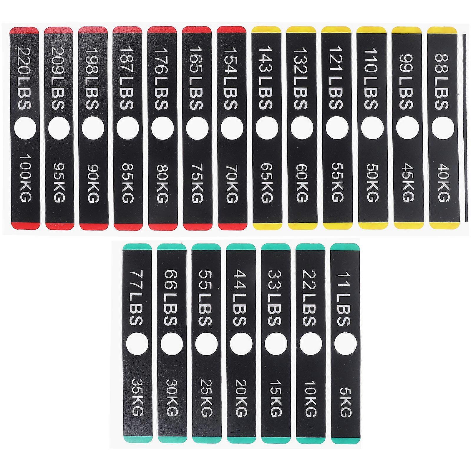 Weight Tag Stickers for Gym Equipment – Easy to Use Identification Labels for Fitness Goals, Compatible with All Gym Machines, Includes Pin