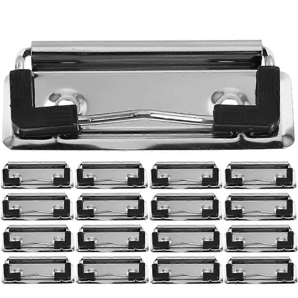 Stainless Steel Binder Clips 18Pcs Rectangular Shape Ideal For Home Use To Store Receipts
