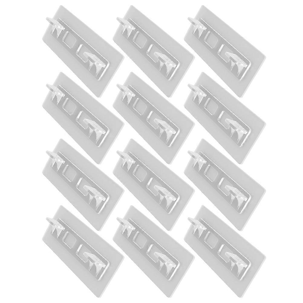 Clear Shelf Bracket 12Pcs Closet Partition Pin For DIY Enthusiasts No Drilling Required Perfect For Furniture Assembly