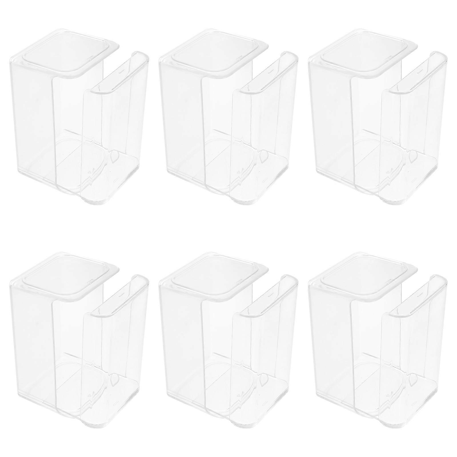 6Set Square Transparent Display Box For Collecting And Displaying Models Craft Showcase