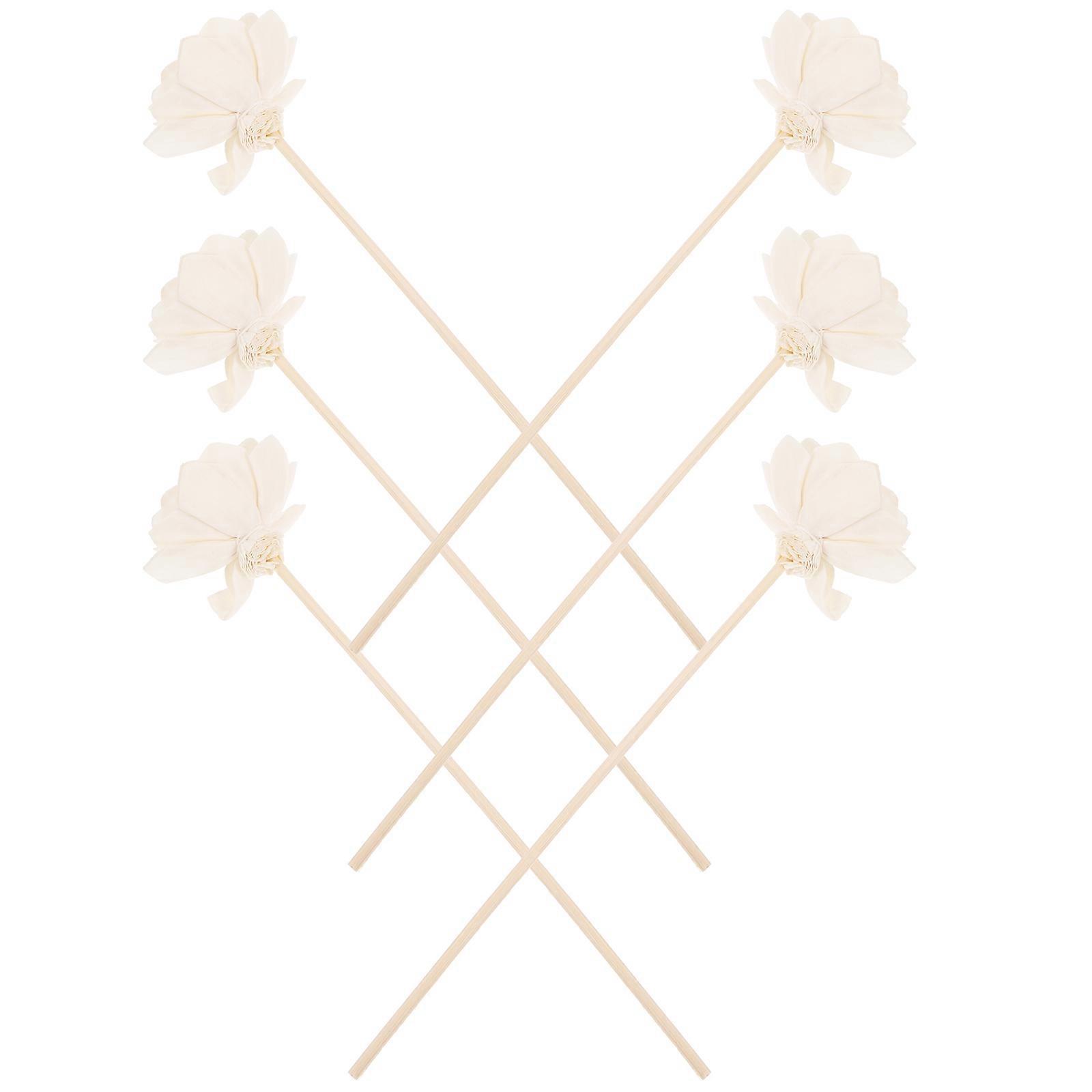 Scented Aroma Diffuser Sticks For Living Room Decor Handcrafted Flower Shape Aromatherapy 6Pcs