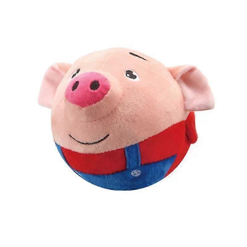 Tierbedarf-Plus Bouncing Pig - Interactive Red Dog Toy, Durable Magic Piggy with Squeaker, Small Size