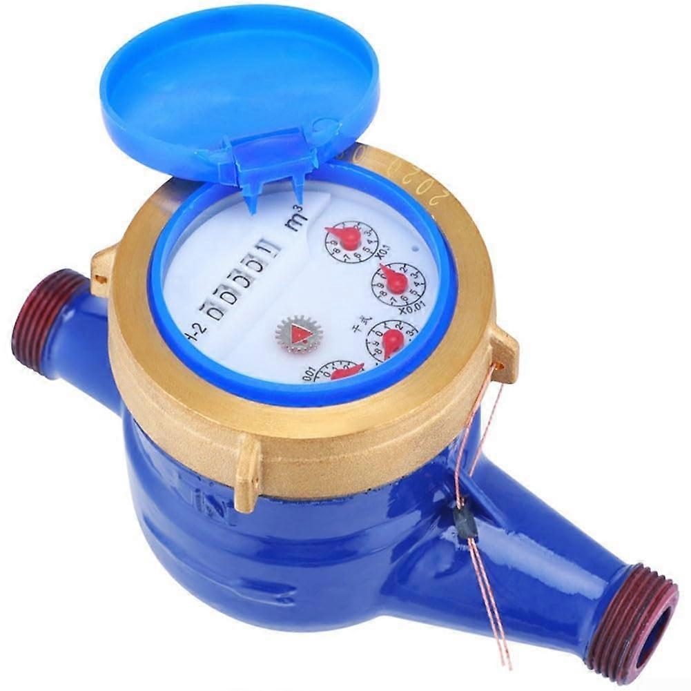 DN15 Dry Water Meter with Copper Connectors for Digital Rotor Flow Measurement and Precision Leak Detection