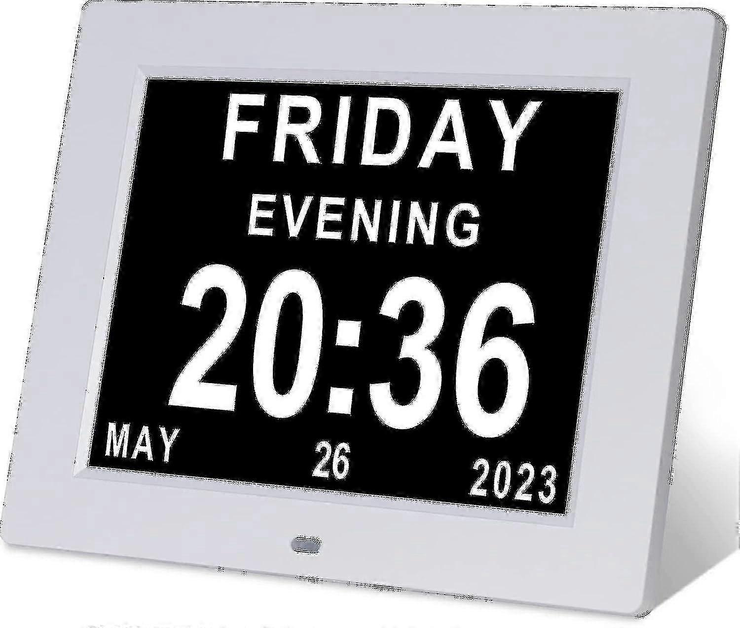 2025 Dementia Clock Alzheimers Clock & Large Digital Calendar Clock For Seniors,clock With Day And Date F -bp
