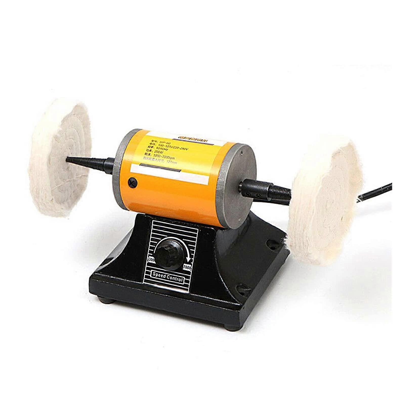Gemstone Grinding Kit Mini Desktop Speed-Controlled Polishing Machine Jewelry Dual-Wheel