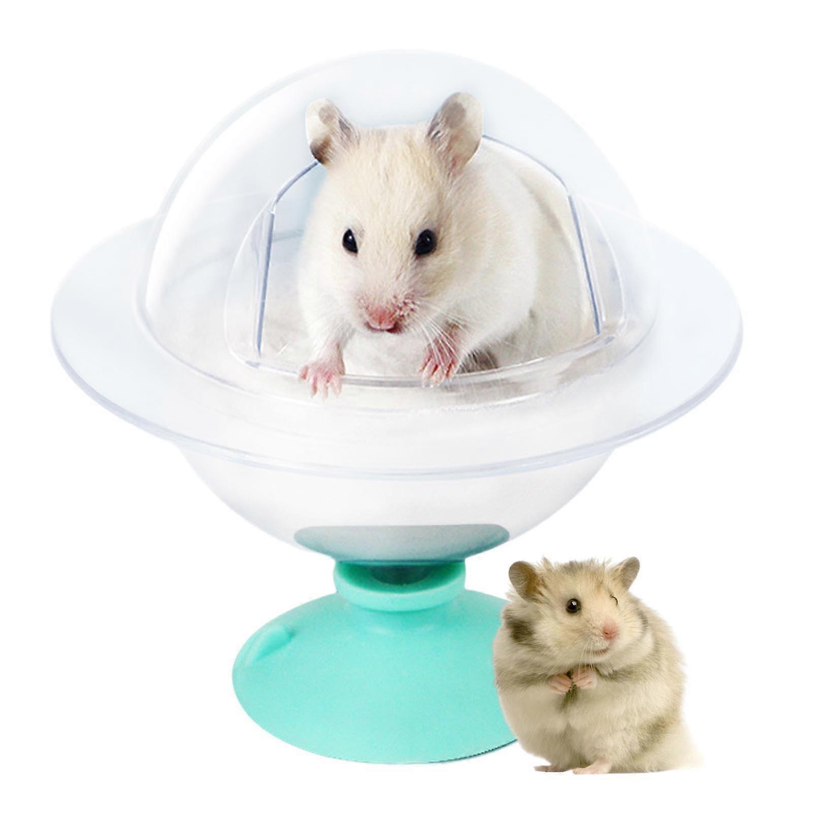 Sand Bath Box for Hamsters, Transparent Shower Room Litter Tray, Sand Container for Digging, Green for Dwarf Hamsters and Chinchillas