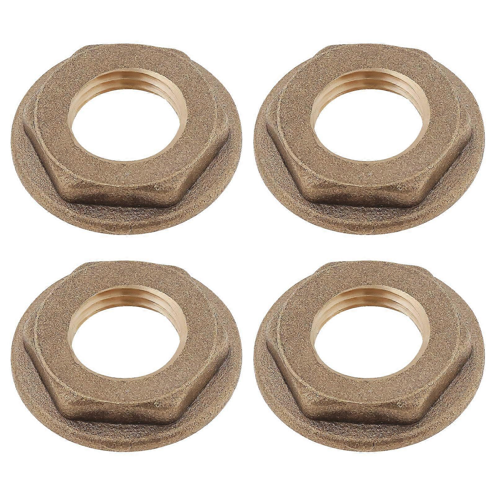 1/4" BSP Brass Flange Back Nut 11.5mm Female Thread Hex Back Nut for Basin Sink Drain Installation - Durable Plumbing Fittings