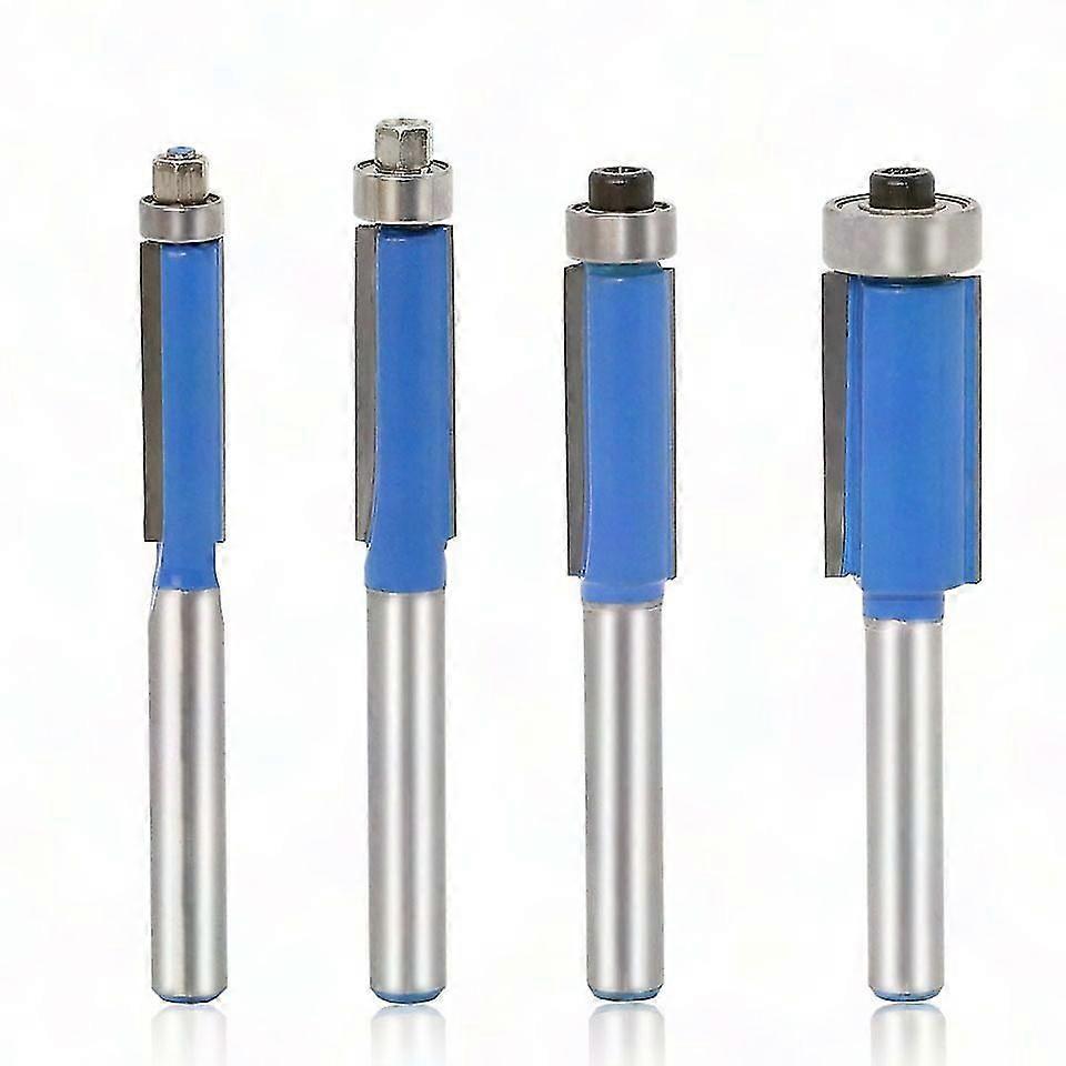 4 Pcs Flush Trim Router Bits with Top Bearing for Woodworking DIY Milling