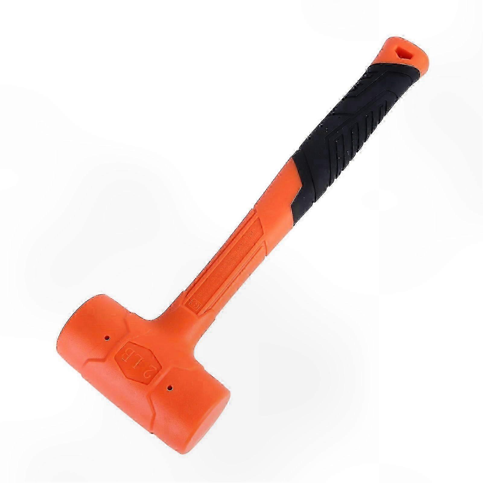 Ergonomic 2LB Rubber Mallet Hammer with Non-Rebounding Hard Skin Handle, Multi-Purpose Tool for Home Use, Suitable for Various Tasks