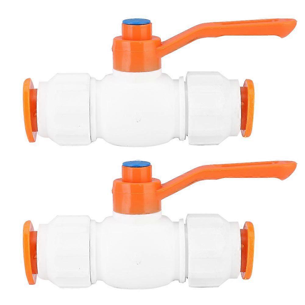2 x 20mm Diameter PPR Plastic Ball Valve Quick Connect Water Pipe Fitting