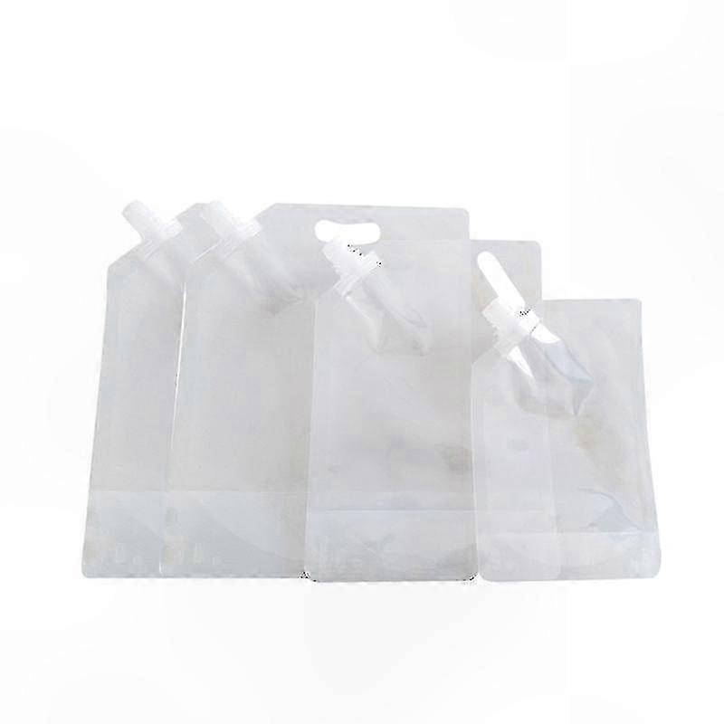 Transparent Resealable Spout Bags for Liquid Storage, 4 Pack, Multiple Sizes