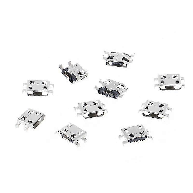 10 Pcs Type B Micro USB 5 Pin Female Charger Mount Jack Connector Port Socket Edition 0820
