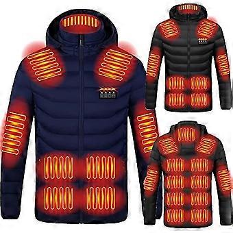 Veste Chauffante USB à Capuche Homme Femme - 3 Niveaux De Chaleur, Zones Chauffantes Électriques, Idéale Pour Hiver, Moto, Pêche, Ski Et Camping