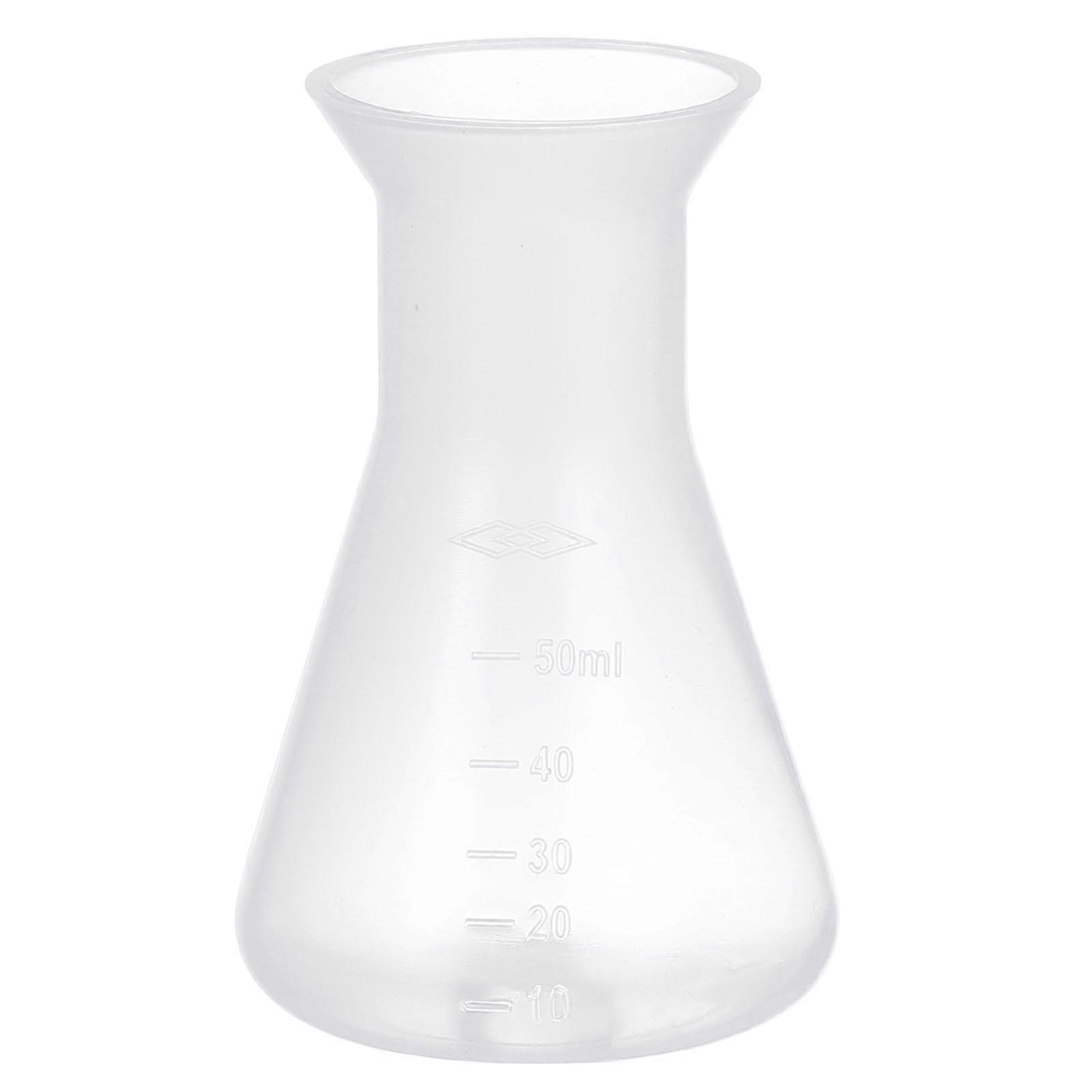 5 Pcs Plastic Conical Flask Experiment Flask Conical Bottle Laboratory Tool