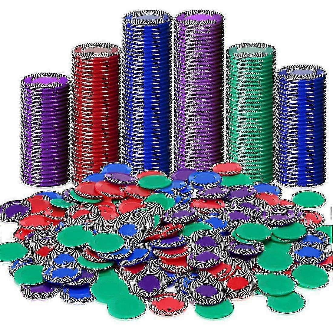 Plastic Poker Chips 400pcs 4 Colors Game Counter Set