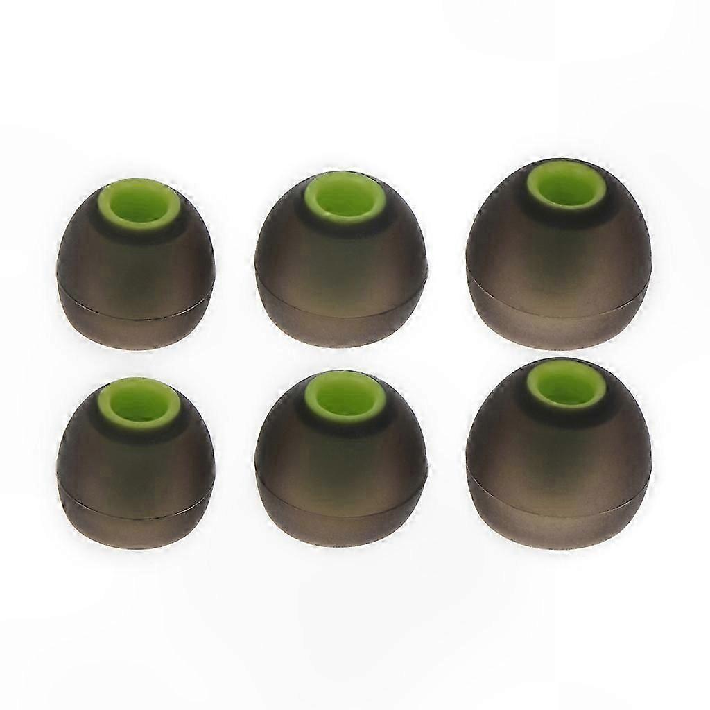 Soft Silicone Ear Tips, Flexible Double Color Eartips for Earbuds, Comfortable Rubber Buds Replacement Set