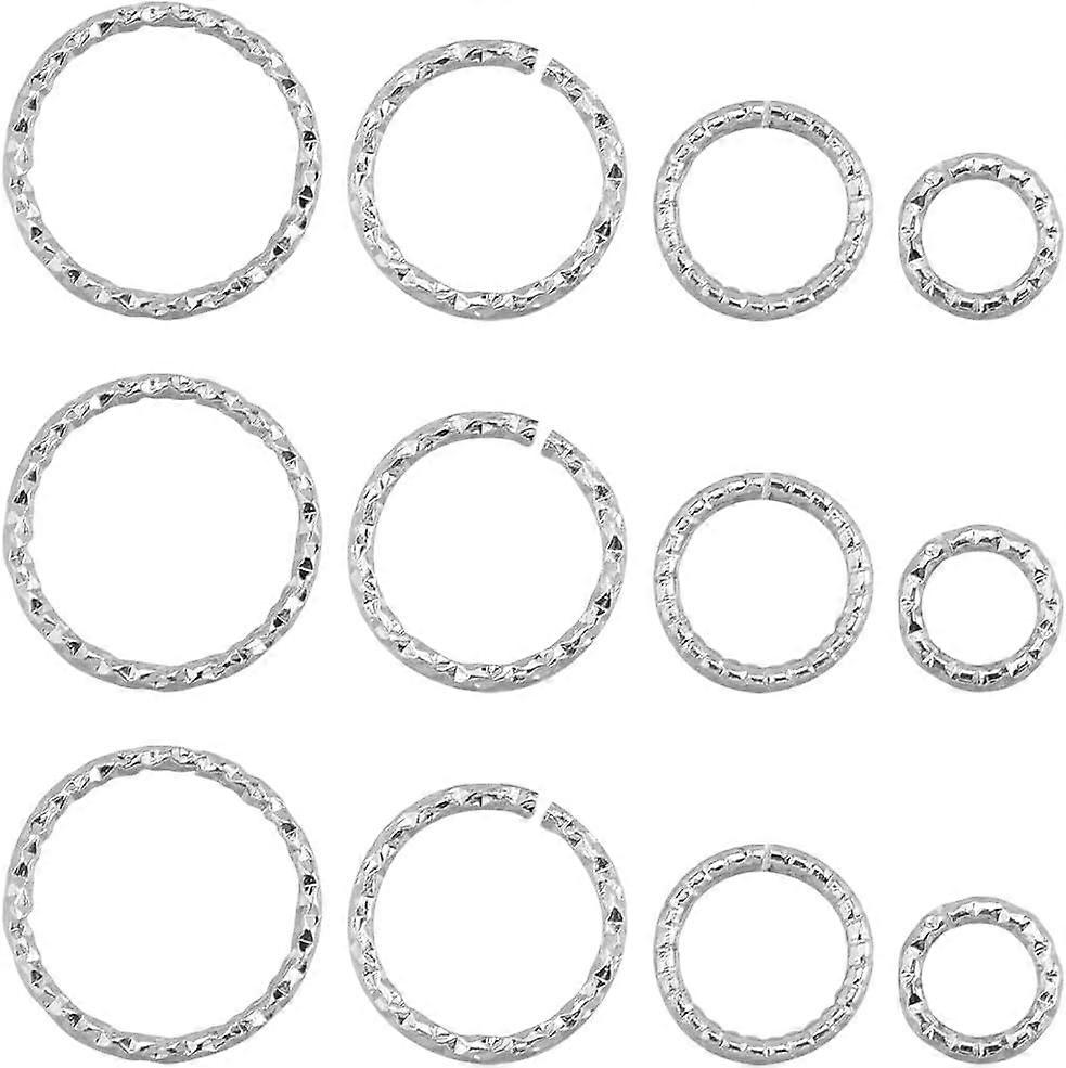 1 Box 160 Pieces 3.5/6/7.5/10mm Textured Jump Ring Open Jump Ring Small Brass