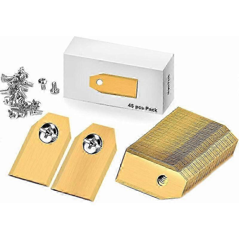 45pcs Titanium Blade Knife, Robot Lawn Mower Blade with Screw, Suitable for Robot Lawn Mower Blades of Various Makes and Models, Lawn Mower Parts and