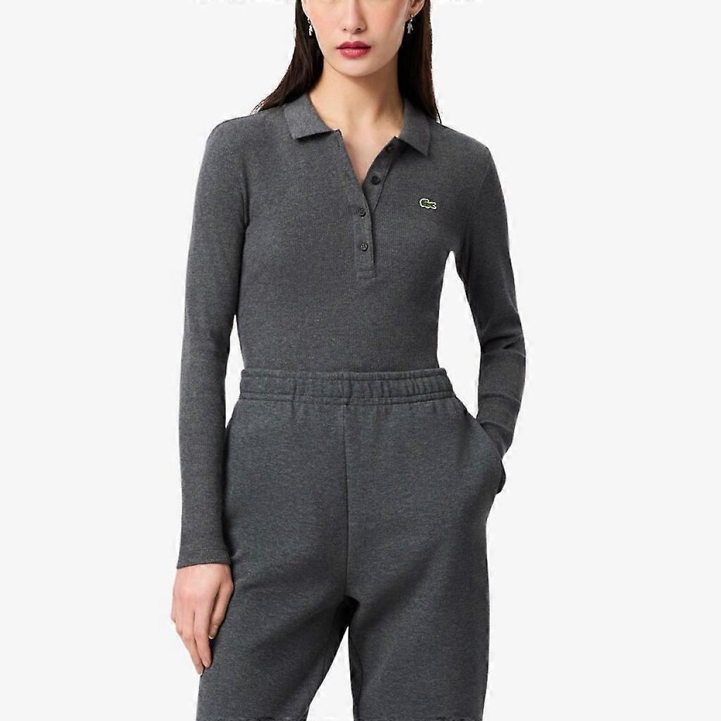 Lacoste Poloshirts Hemd mit geripptem Kragen 