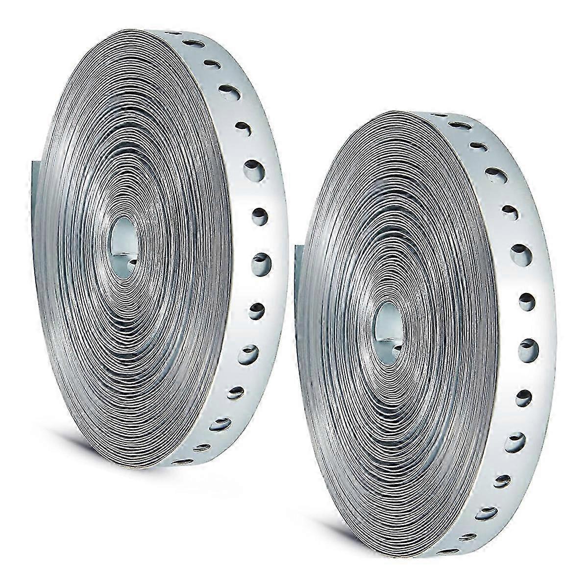 2 Rolls 24 Gauge Galvanized Pipe Hanger Strap 3/4 Inch x 50 ft