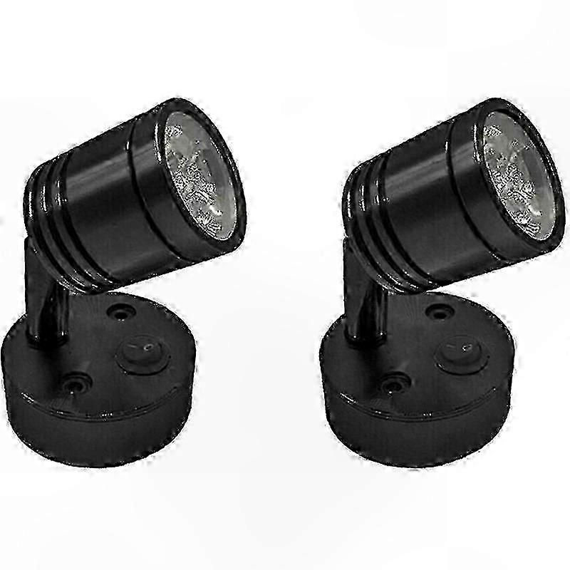 2-Pack 12V Adjustable LED Spot Lights for Wall, Bedside, RV, and Caravan Use