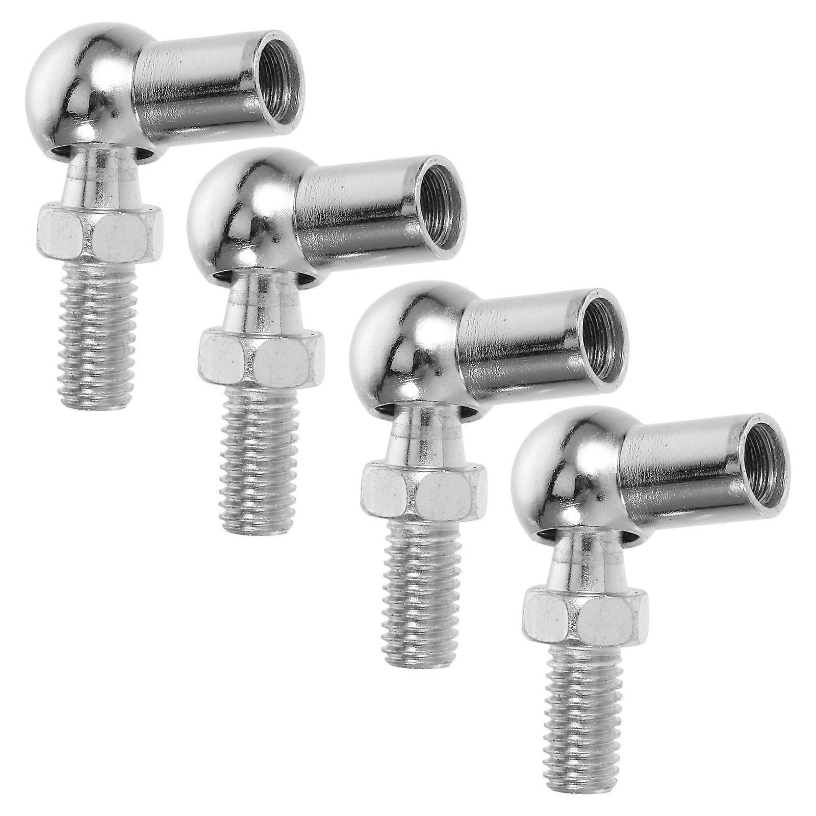 Gas Spring Balls Socket Connectors for Automotive Door 4Pcs Silver Angle Joint