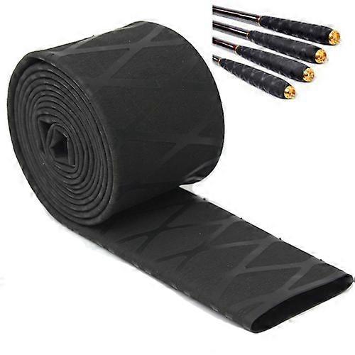 Black Nonslip Heat Shrink Tubing for Fishing Rod and Racket Handle Grip Insulated Waterproof Plastic 100 * 2cm