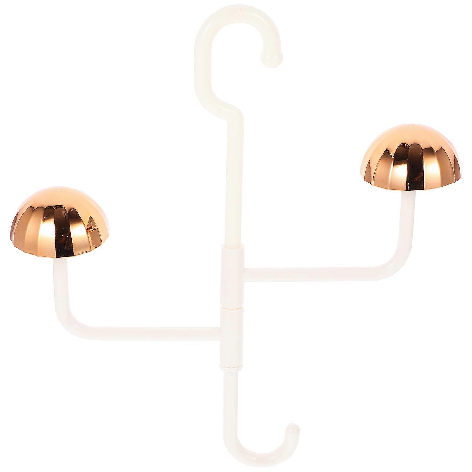 White Rotatable Purse Hanger Organizer with Plastic for Home Closet Storage Solution 2pcs