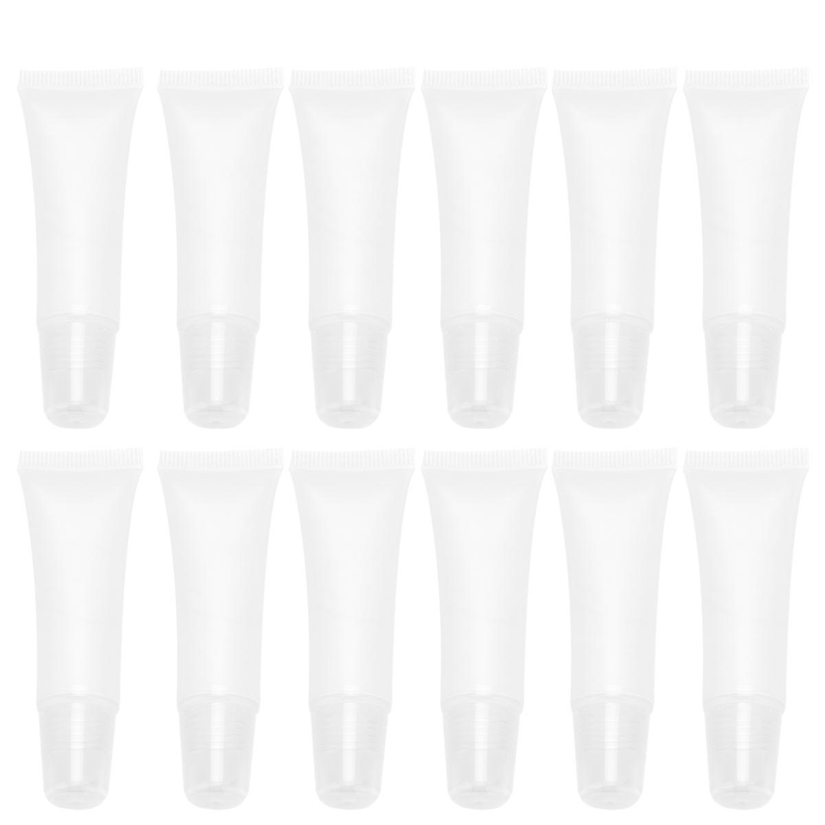 White PVC Refillable Lip Balm Tubes for Travel Use 10ml