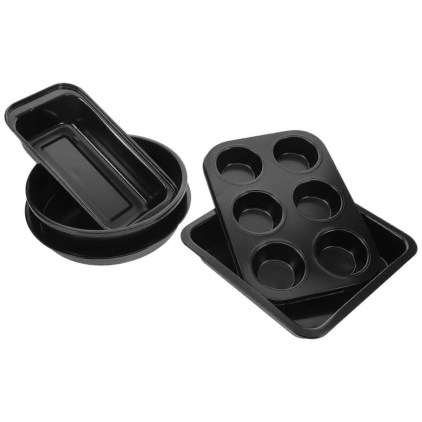 Oven Pan Carbon Steel Baking Trays For Oven Square Shape 5Pcs Kitchenware