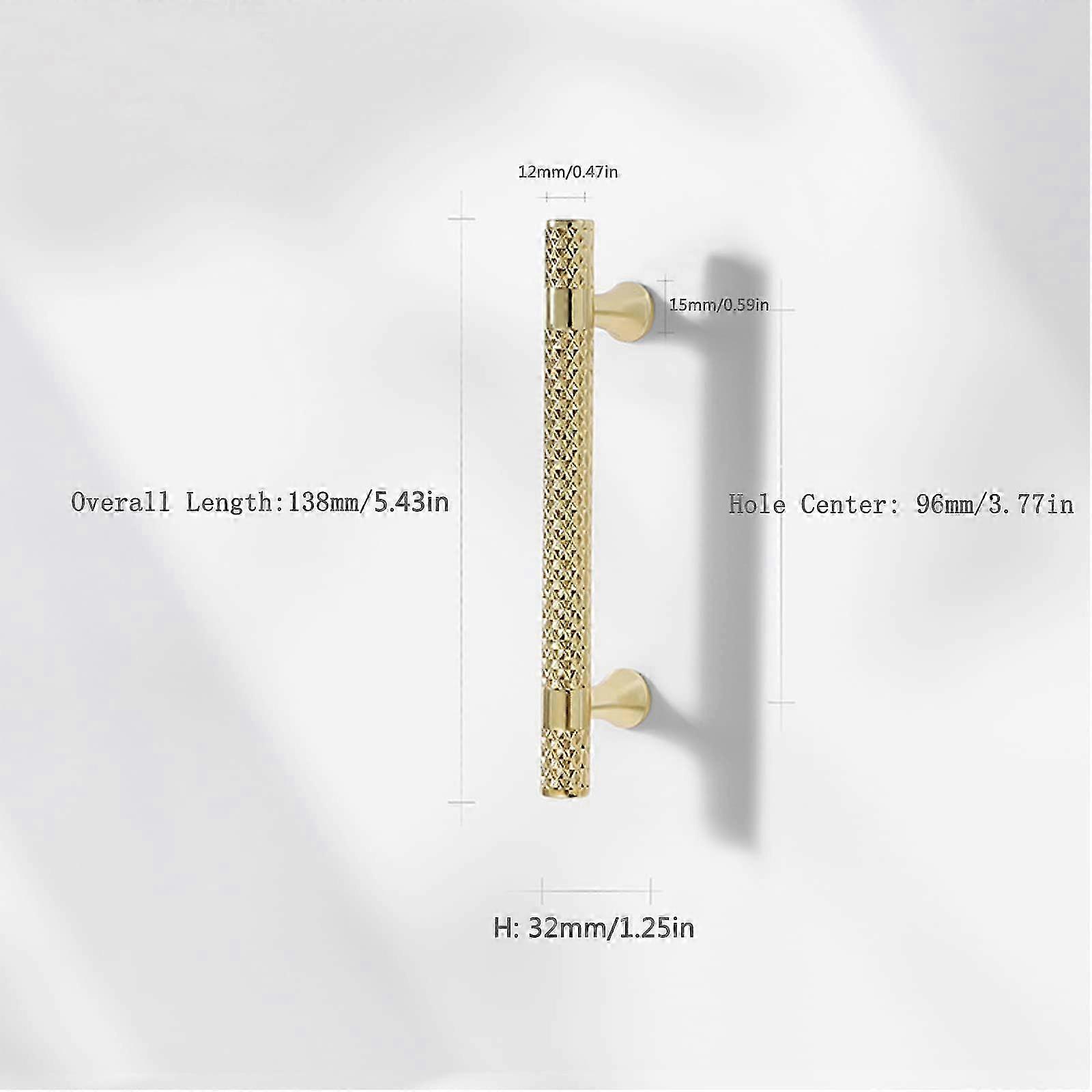 6 قطع خزانة مطبخ ذهبية تسحب ، مقبض الباب 96 مم مسافة مركزية ، خزانة سبائك الزنك P GXS SZRH A-S