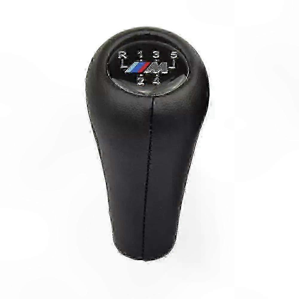 Leather Shift Knob 5-Speed Gear Shifter Replacement for Sedan Coupe Roadster Transmission Handle Trim