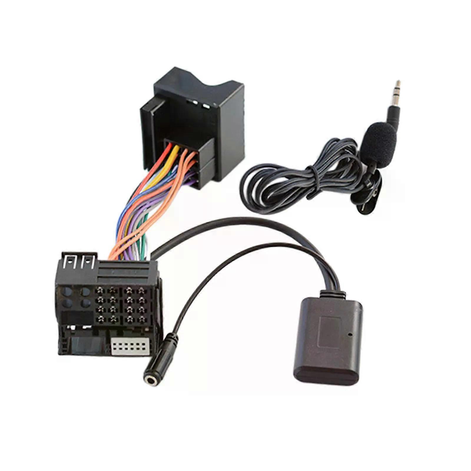 Car Bluetooth 5.0 AUX Audio Cable Adapter w/Microphone Suitable for  BMW E60 E63 E64 E65 E66 E82 E87 E70 E90 E91 E92