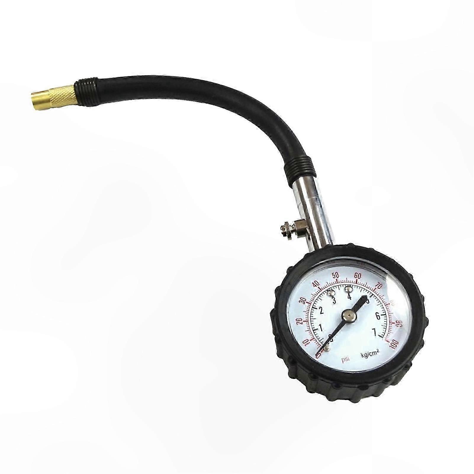 Hochpräziser Reifendruckprüfer mit langem Schlauch für Autos, Motorräder und mehr