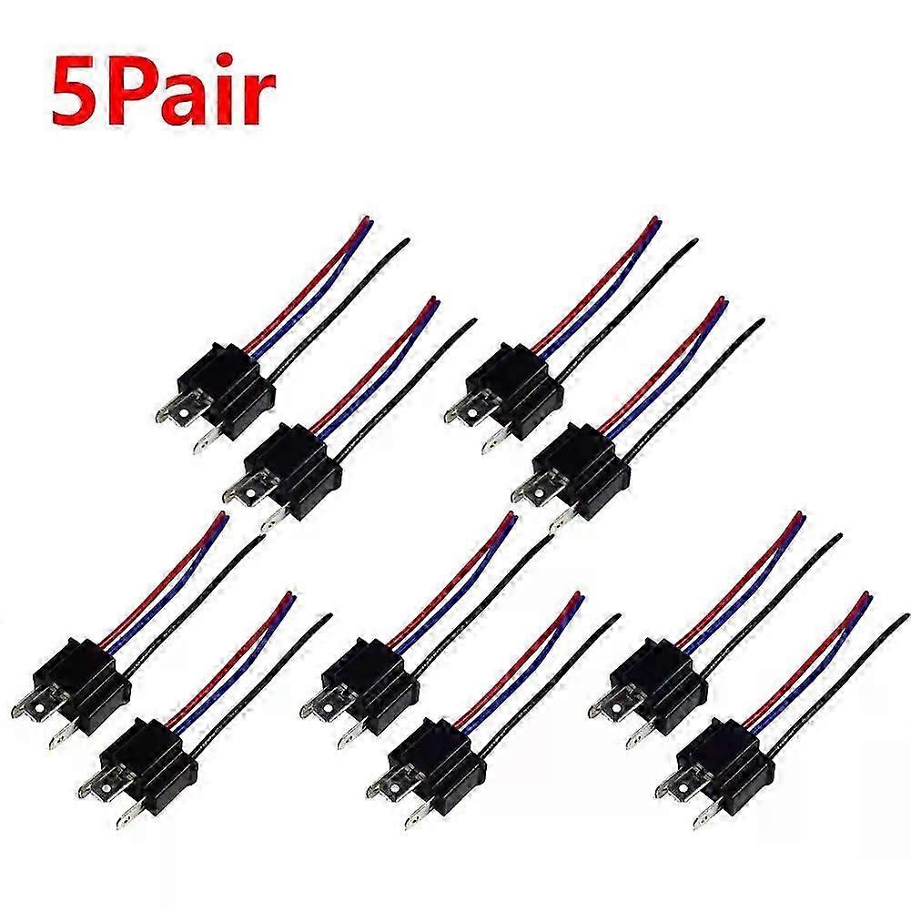 1-5 Pair 9003 H4 Bulb Socket Male Adapter Connector Car Headlight Fog Lamp Male Adapter Socket Wiring Harness Headlamp Connector