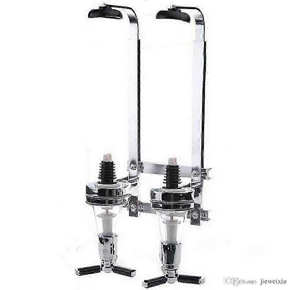 Veggmontert dispenser for vodka - 2 flasker optisk system i rustfritt stål