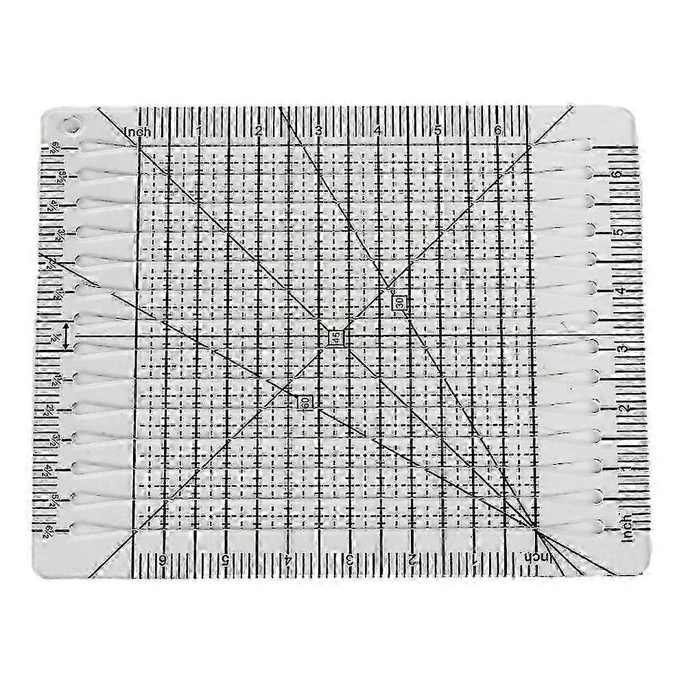 Square Up Slotted Quilt Ruler Clear Patchwork Ruler Acrylic For Cutting Fabric