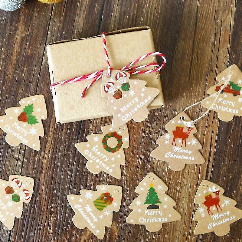 48 Large Gift Tags For Christmas With Ribbon Tie Strings 12 Elegant Design Personaliz