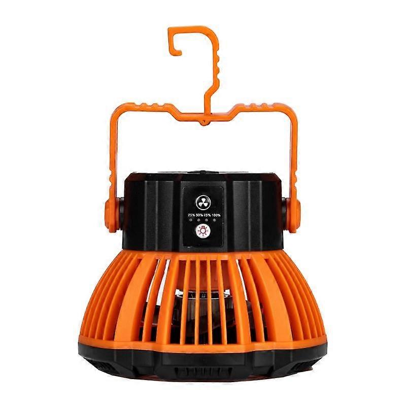 מאוורר קמפינג נטען USB עם מאוורר תקרת תזמון פנס LED לאוהל ביתי בחוץ| אוהדי