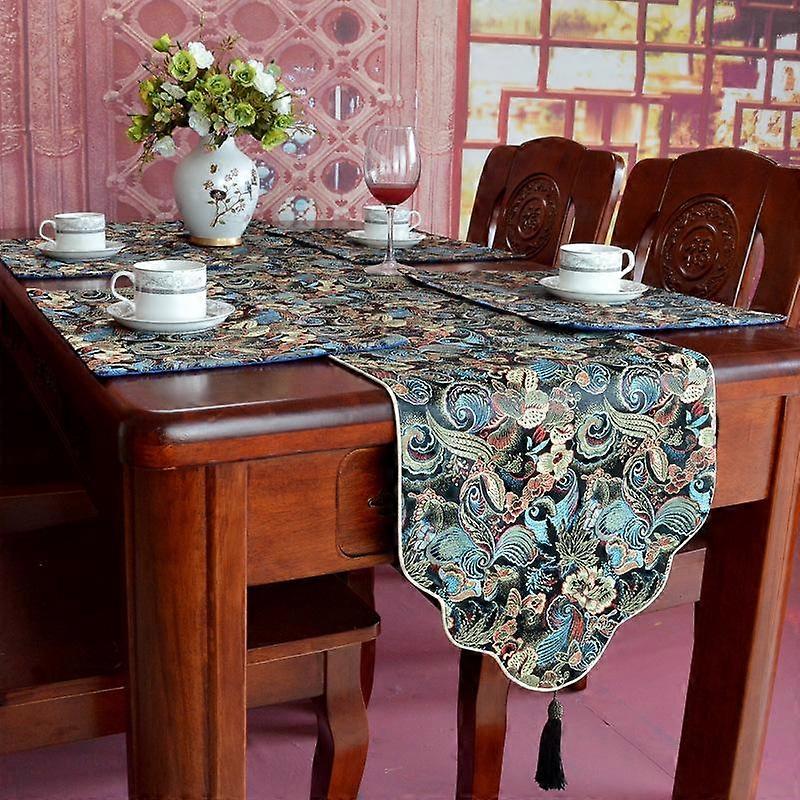 Chinese Style Satins Table Runner Tablecloth Bed Runner Tea Table Runner Table Flag(196CM)