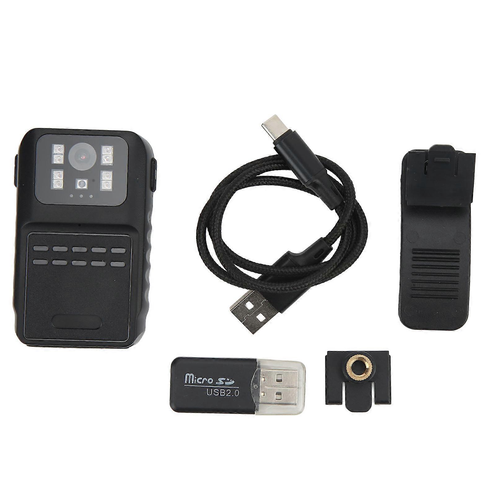 Mini caméra corporelle 1080p, enregistreur o vidéo portable, vision nocturne, étanchéité IP64, angle de 130 degrés, pour les forces de l'ordre