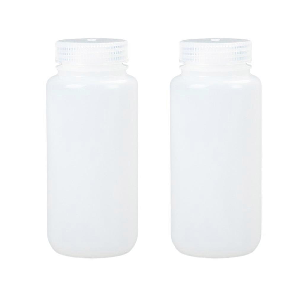 Wide Mouth Reagent Bottle for Storage Use 2Pcs White Plastic Empty Hdpe Bottles