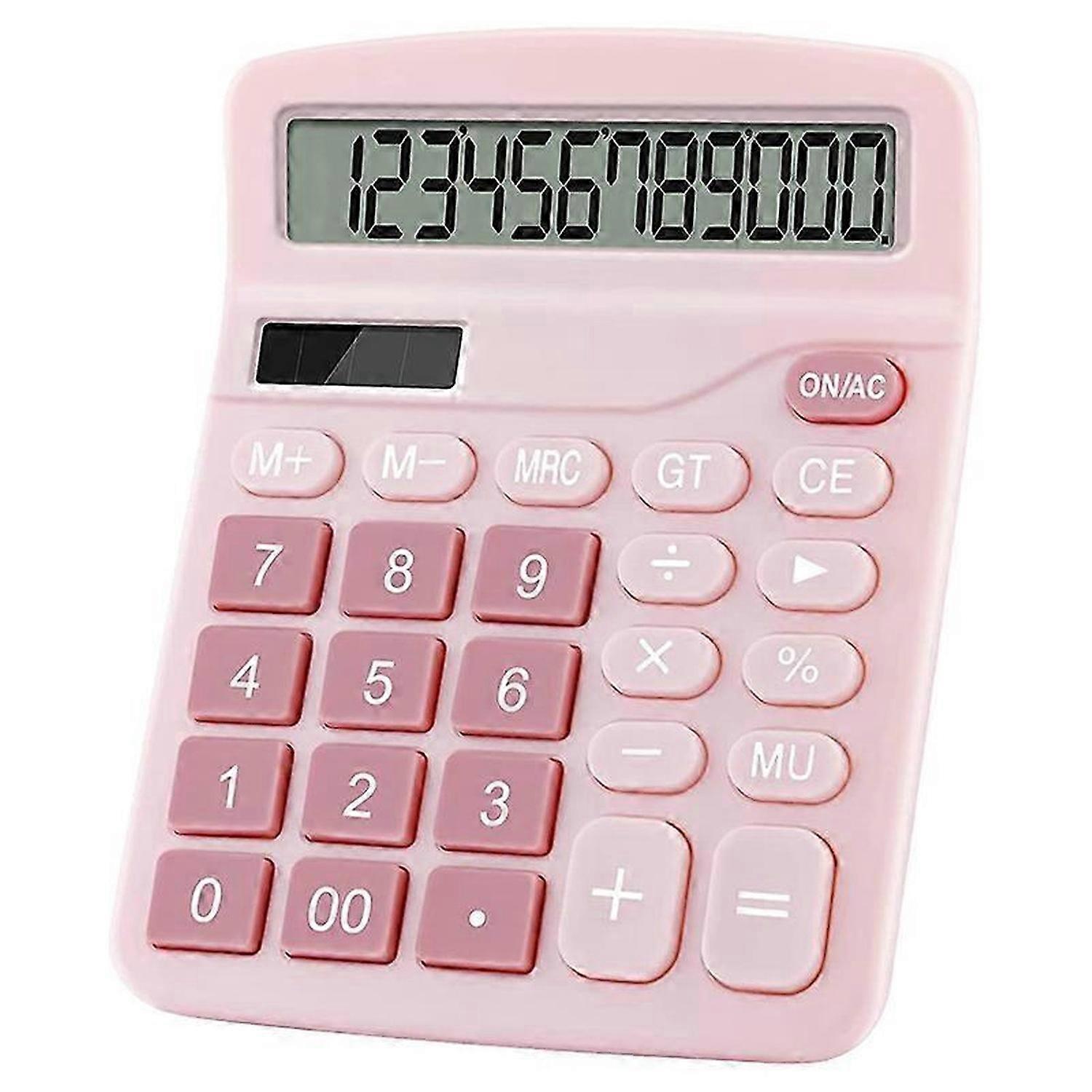 12 Digits Electronic Calculator Solar Calculator Dual Power Calculator Office Financial Basic Desk C