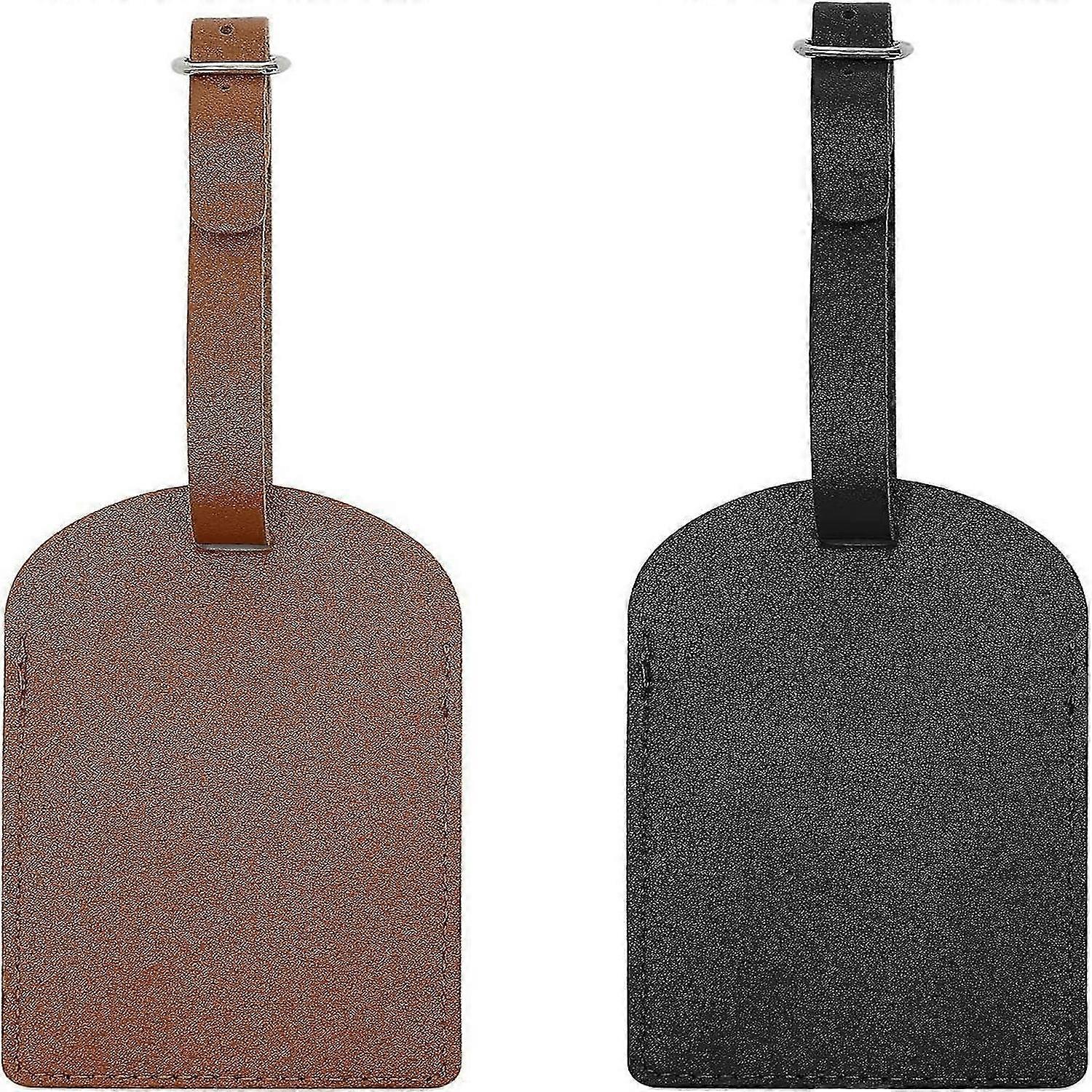 2 st PU-läder boardingkortskortshylsa bagageetikett lämplig för flygresor